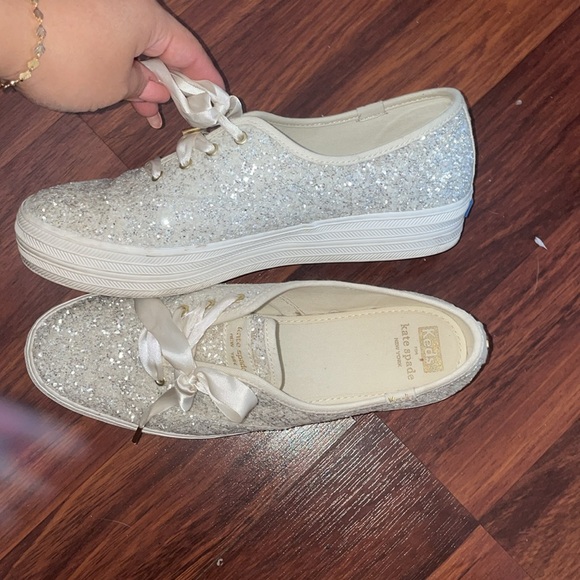 Keds The Platform Glitter Celebration Lace Up Size 9.5 - Picture 4 of 5